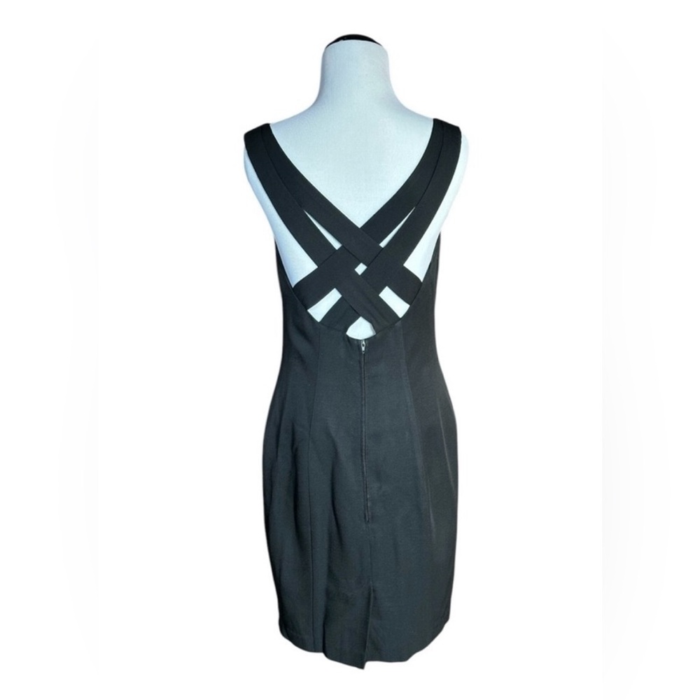 Miss Ashlee Elegant Black Cross-Back Dress